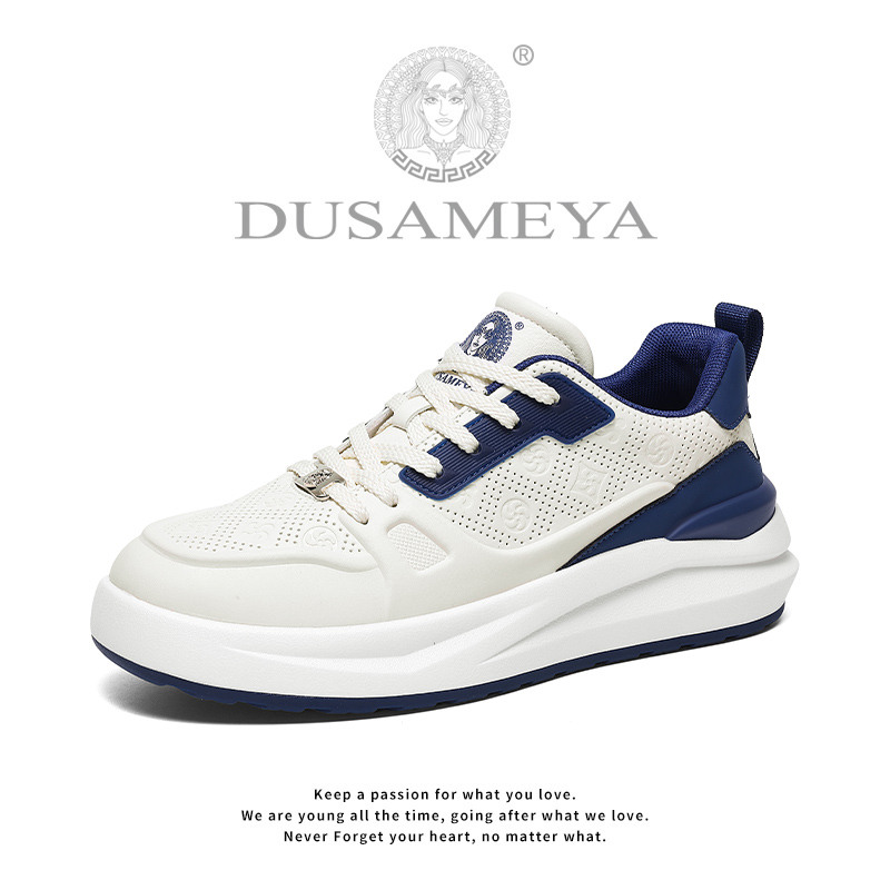 DUSAMEYA/杜莎米娅杜莎米娅秋冬新款百搭透气打孔软底增高潮流鞋