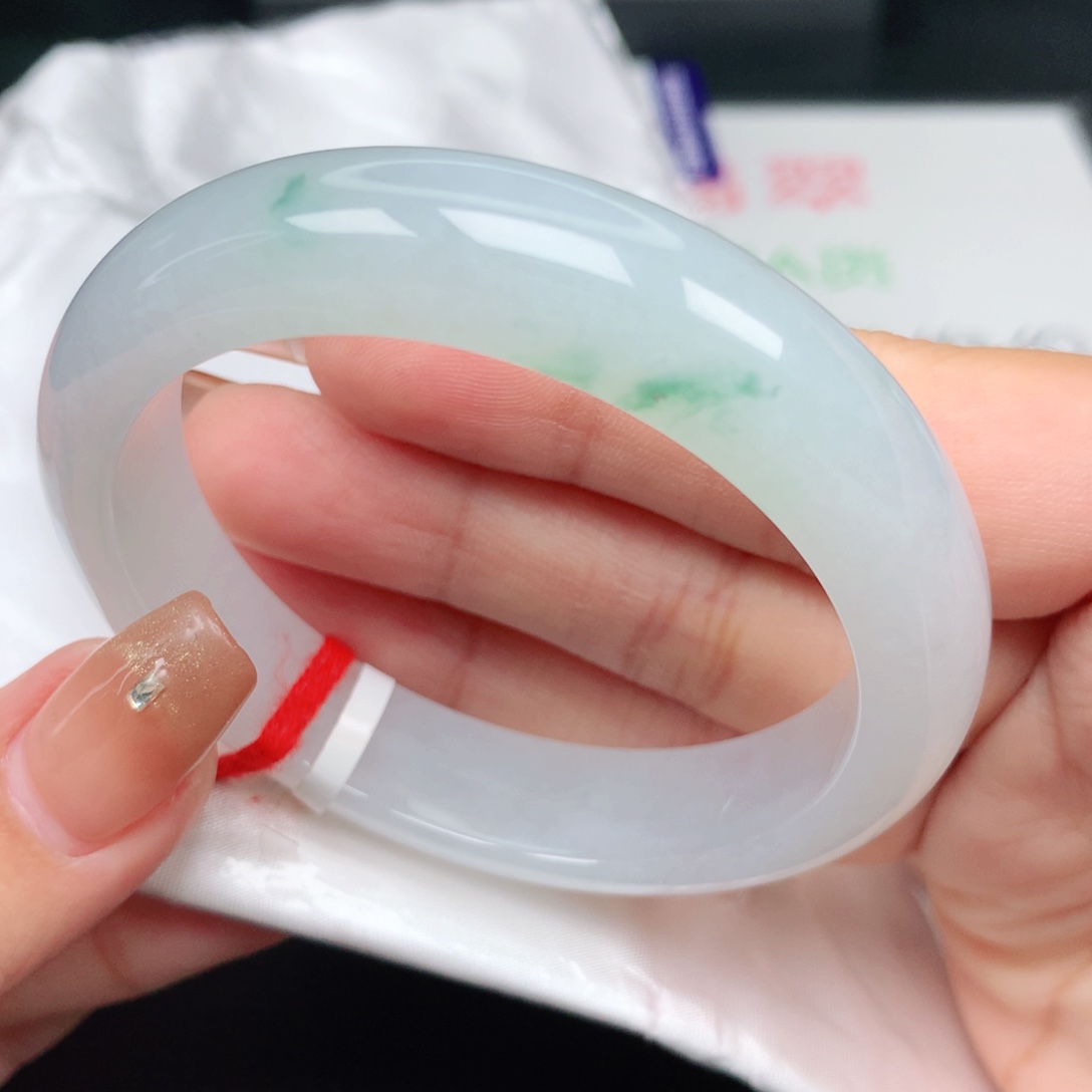 未镶嵌手镯翡翠54.55正圈