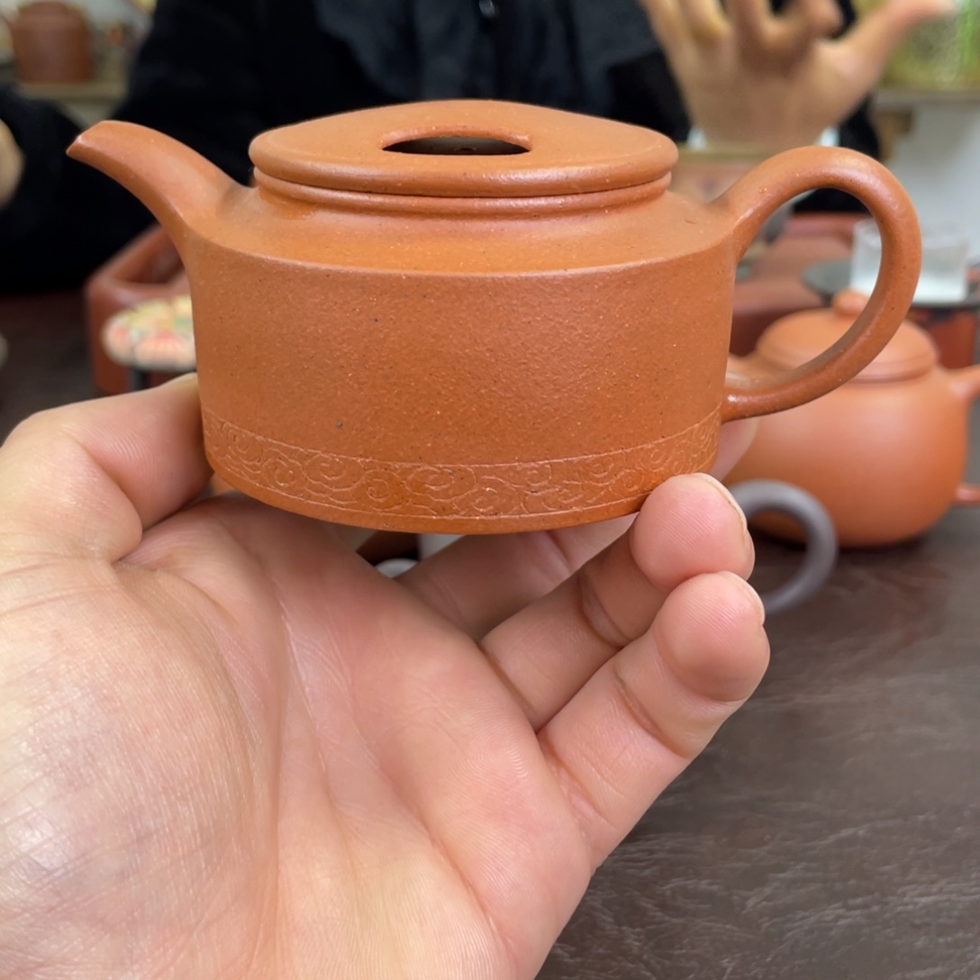 茶壶紫砂牛盖小红泥