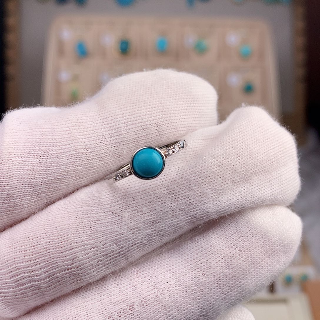 绿松石珠宝奇石银S925镶嵌