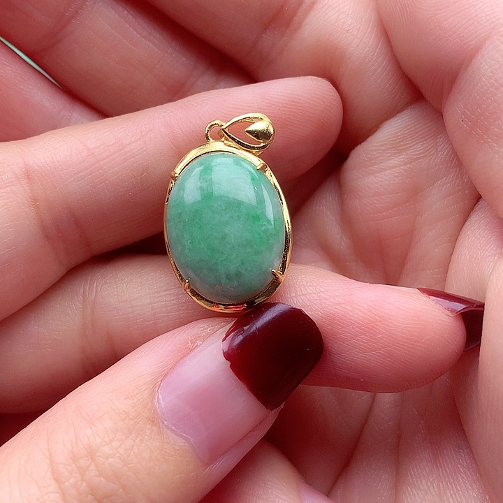 翡翠颈饰银S925镶嵌翡翠