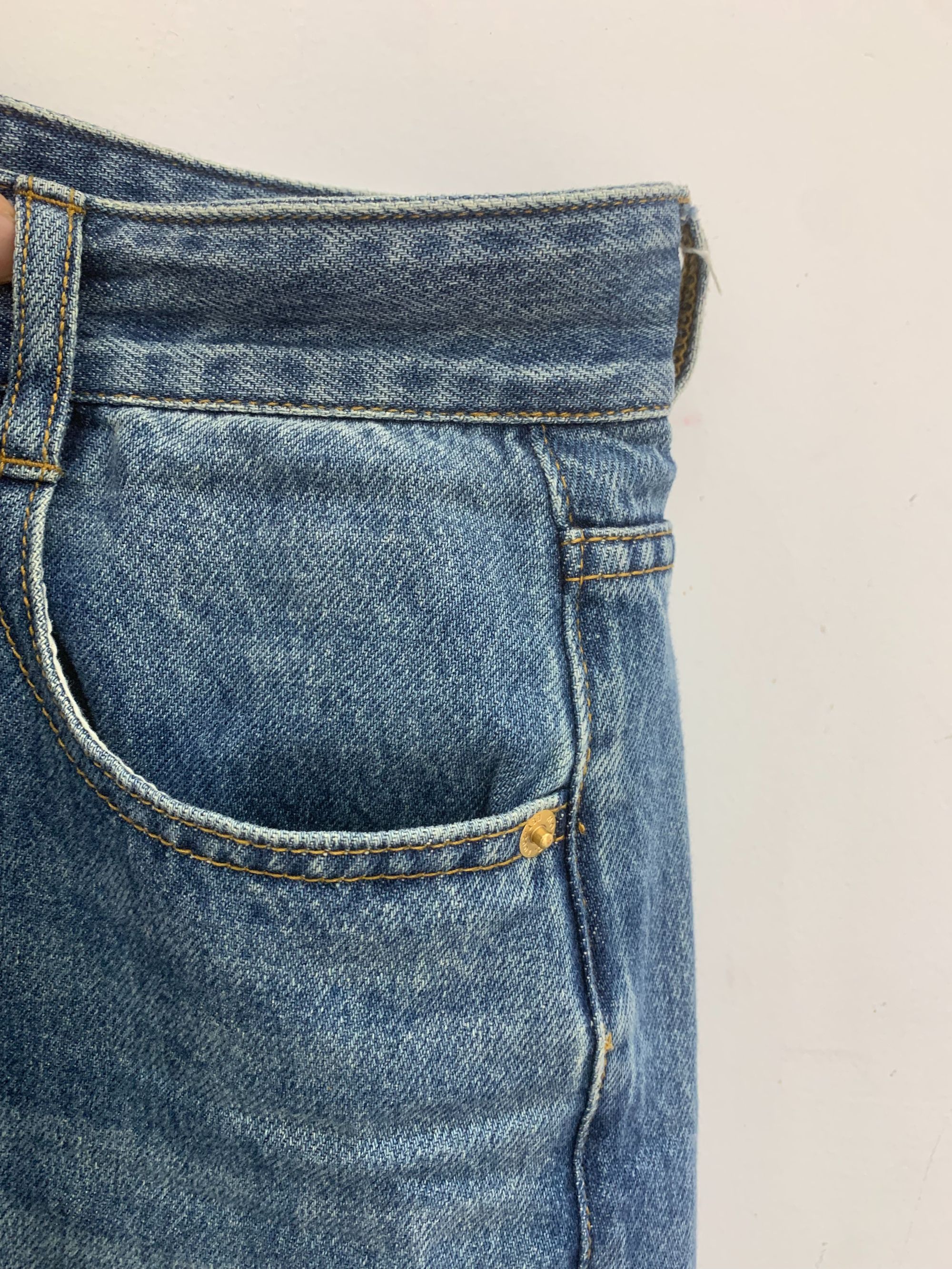 兮希女装夏季百搭高腰破洞直筒牛仔裤 ZK337