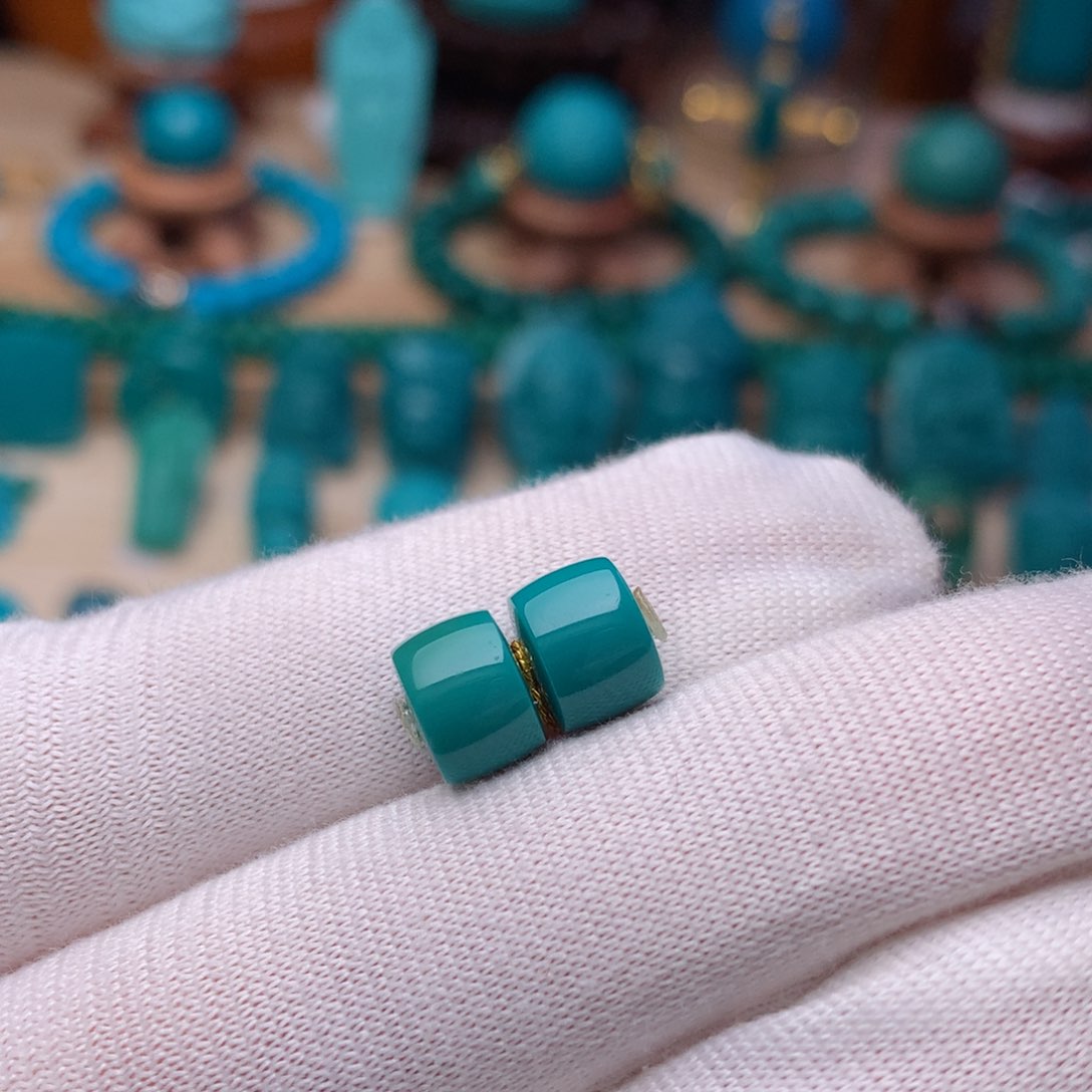 绿松石珠宝奇石未镶嵌8mm
