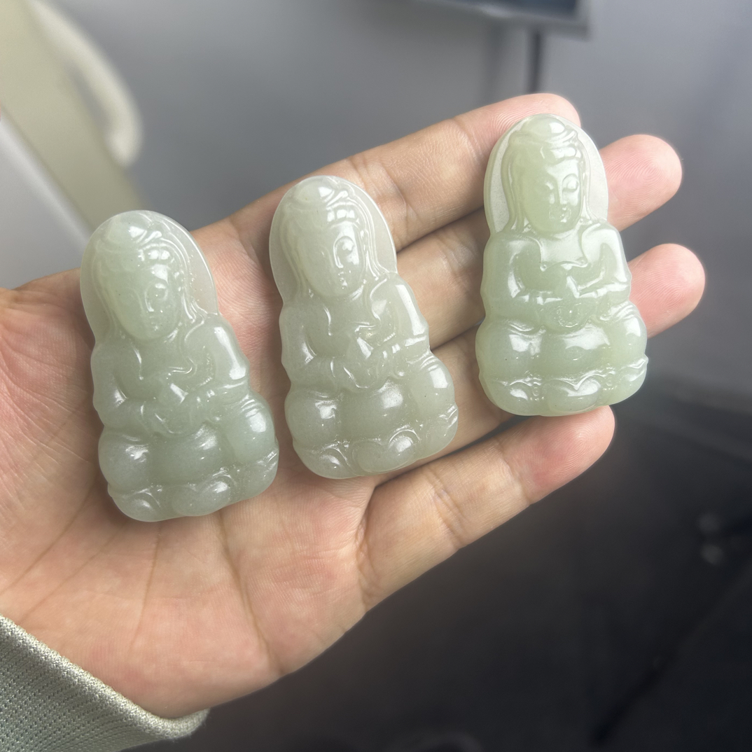 浅白晴老熟料东陵玉观音30✖️55（多样性发其一）