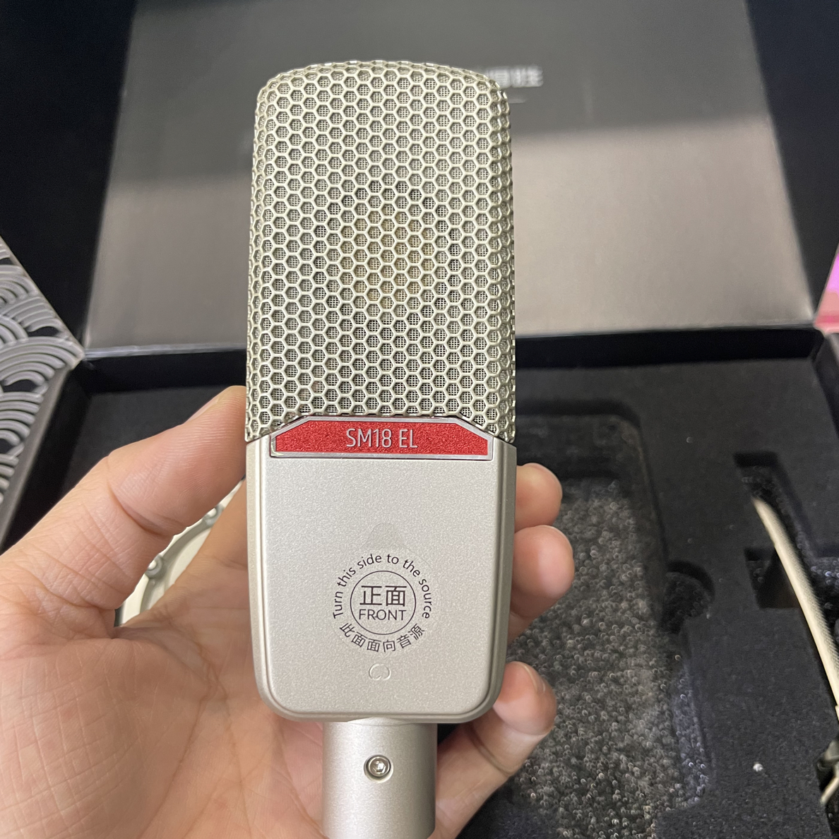 《二手》德胜SM-18EL 大振膜电容麦克 专业录音  网红电脑直播  