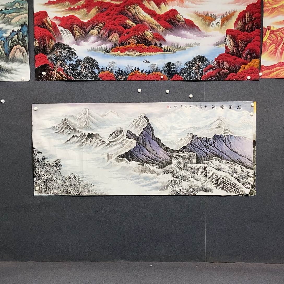 国画小八尺长城一副