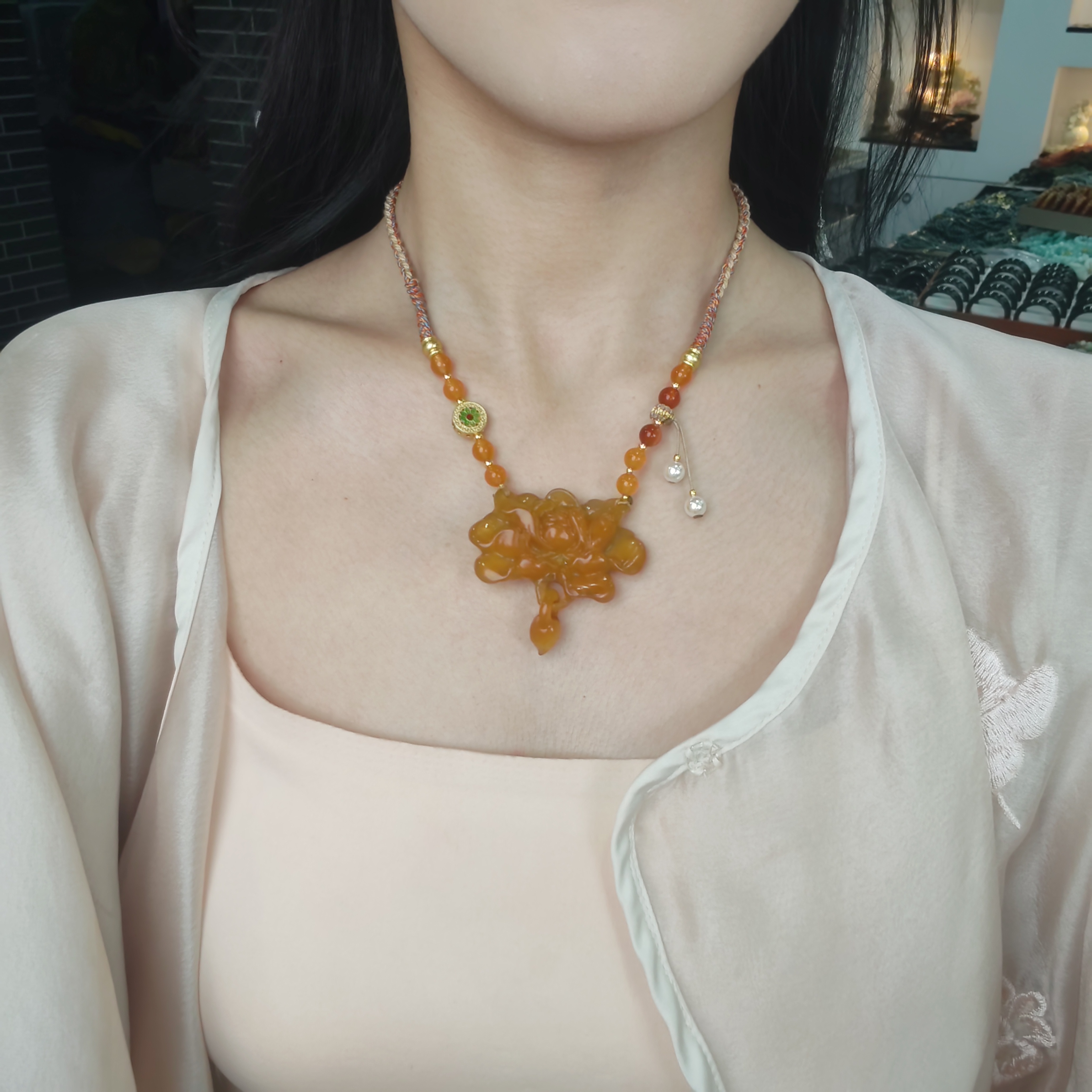 精美鬼工环牡丹花（设计款）