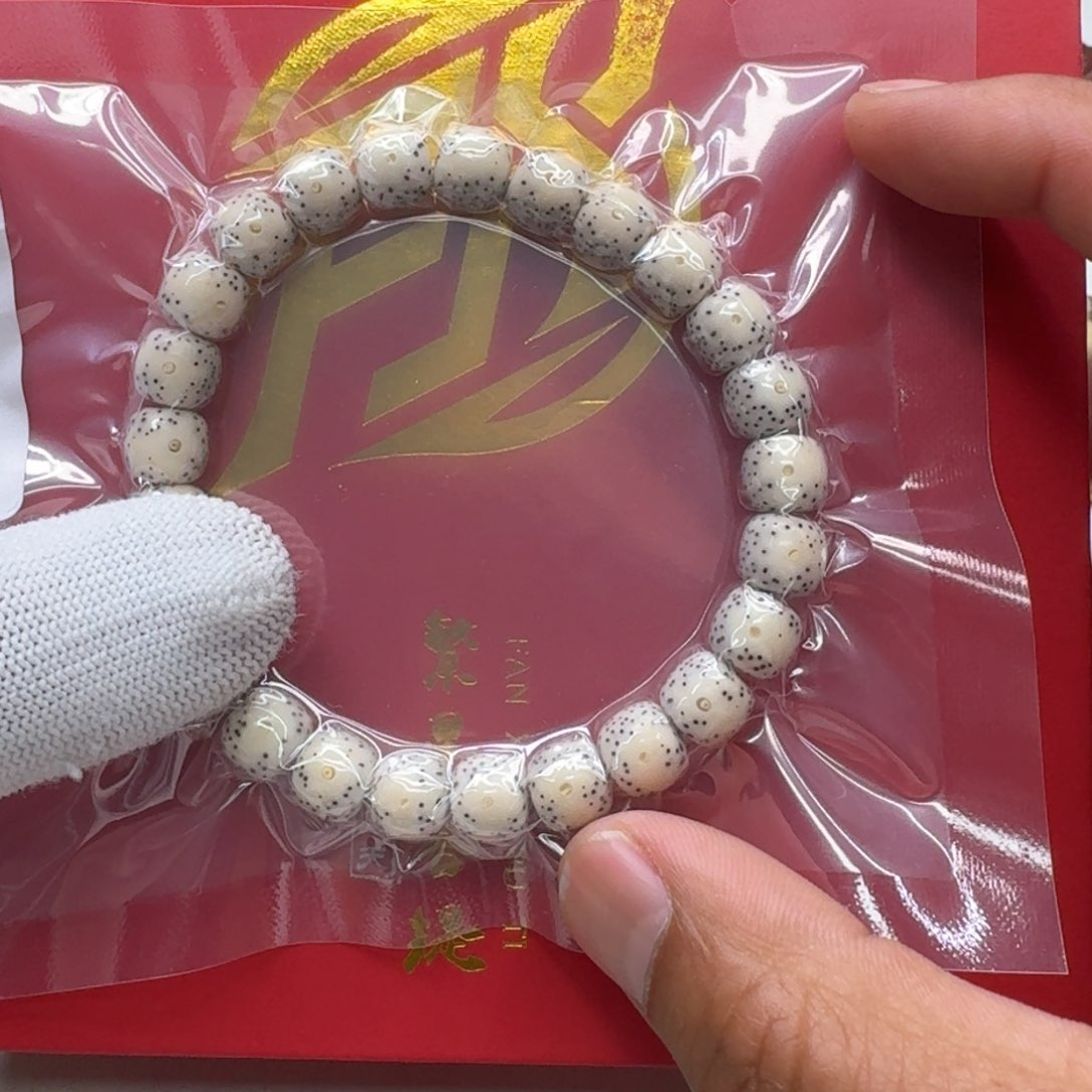 星月菩提手串33梵天瓷白大眼睛稀星9左右桶单圈