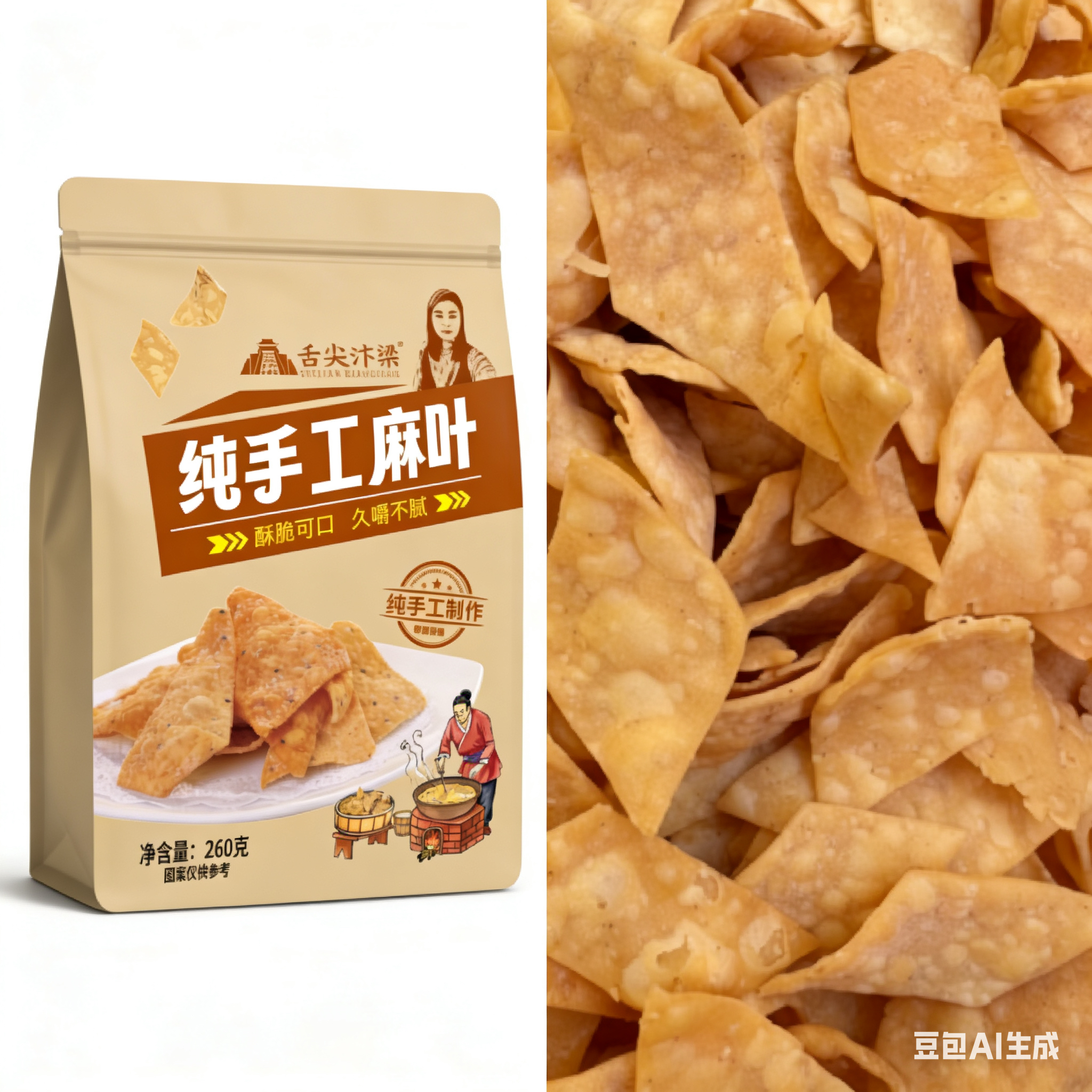 河南特产小吃艳华姐手工零添加麻叶（属于易碎品介意者慎拍）谢谢