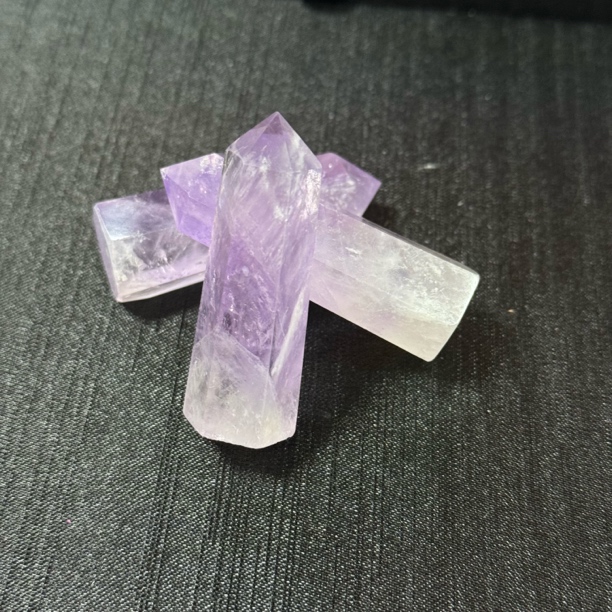 紫水晶摆件 （多样性发其一）手工女士干净紫色透明彩色天然天然粉