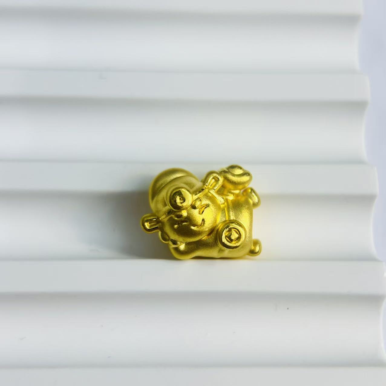 足金999黄金首饰配件小财神DP2069-0950