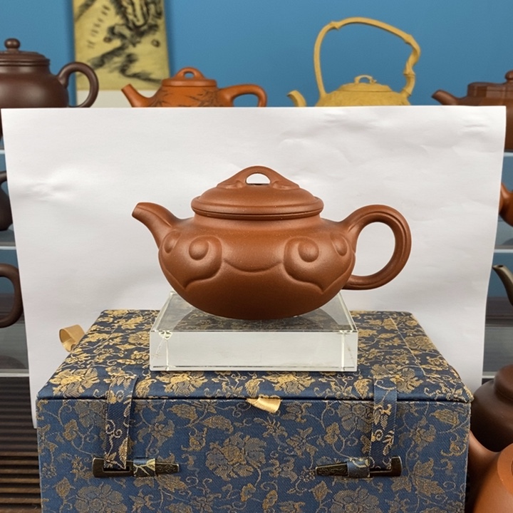 紫砂茶壶半手如意仿古