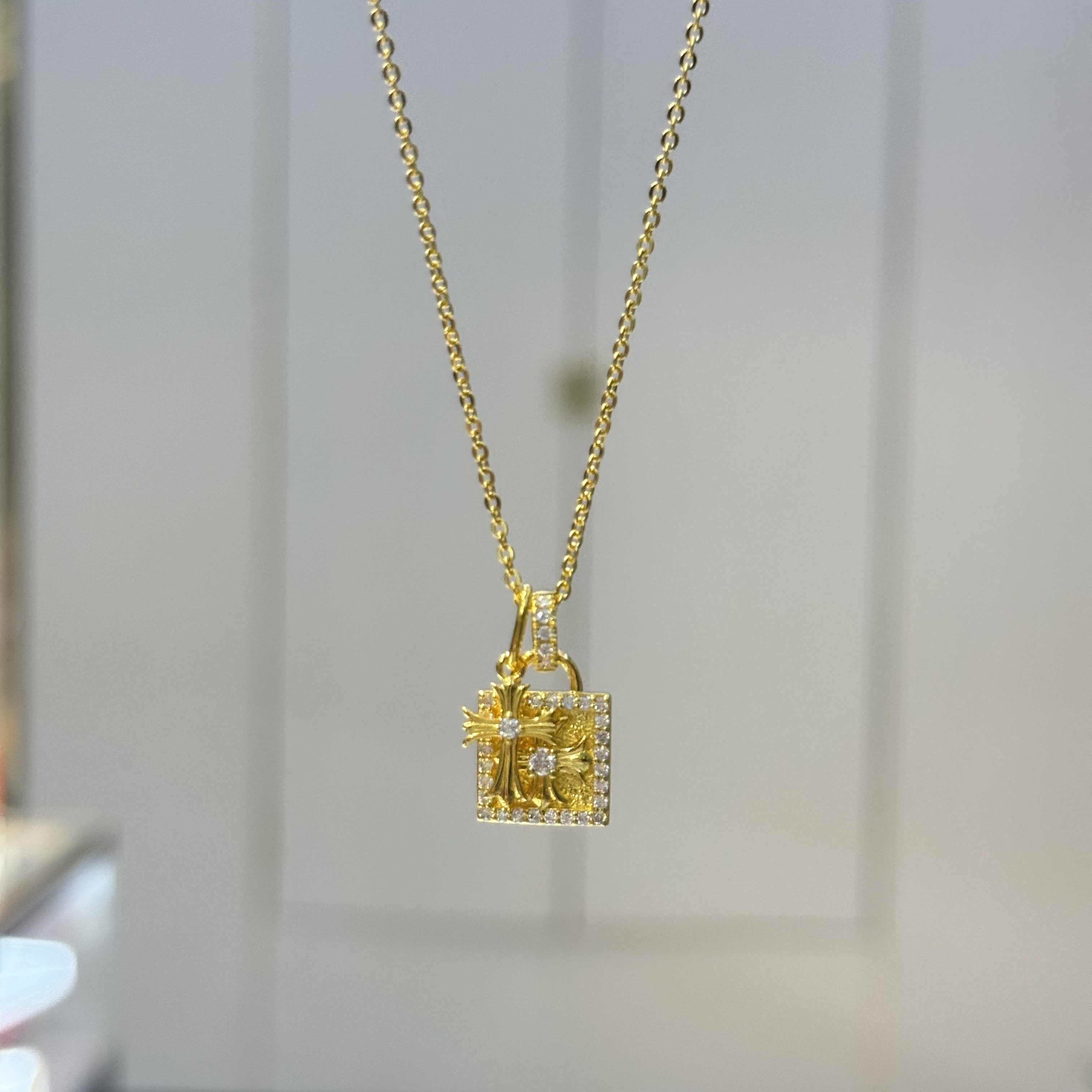 肖肖专属-V/CPT950【PT克罗十字牌点钻套链】铂金950首饰（附加258）