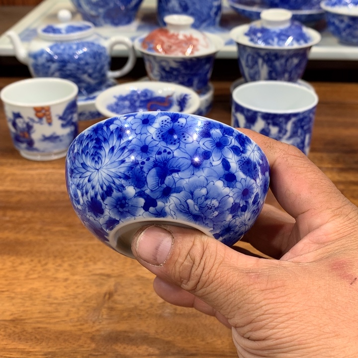 柴窑青花万花普洱