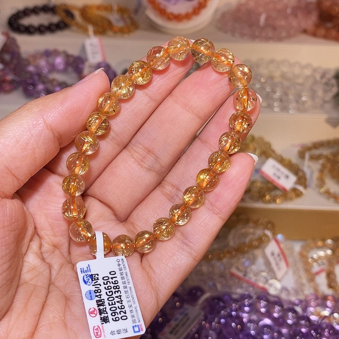 水晶手串未镶嵌正****）金发7m