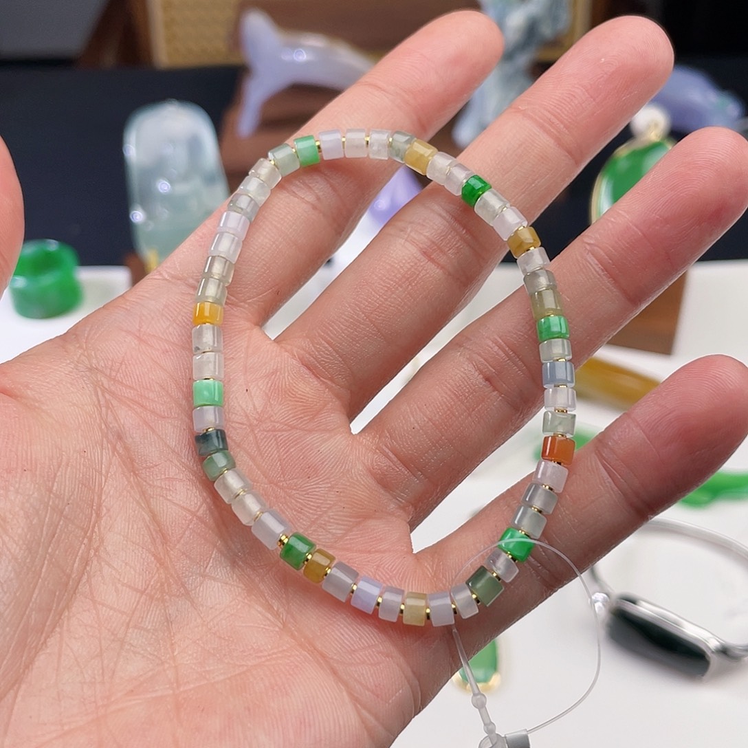 翡翠未镶嵌手链002