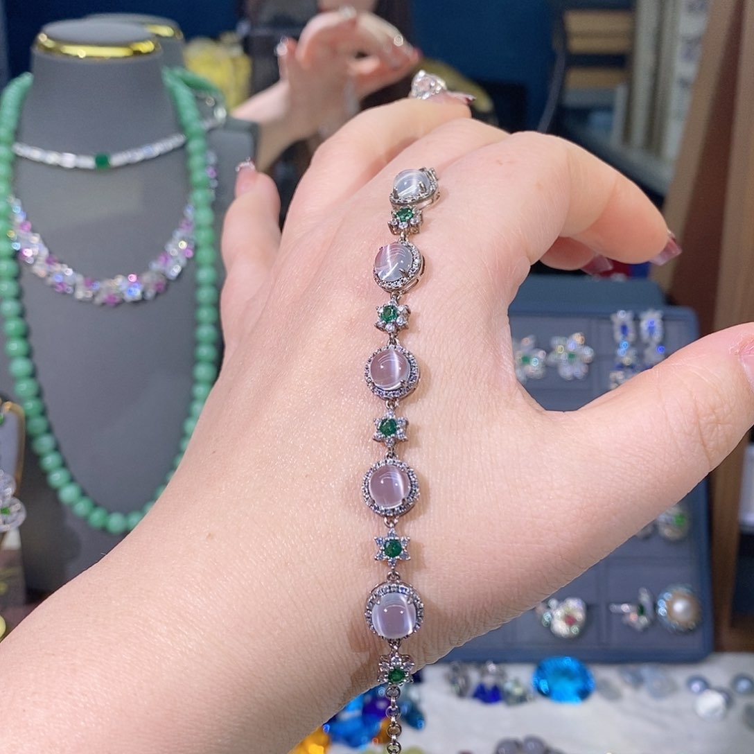 月光石手链银S925镶嵌