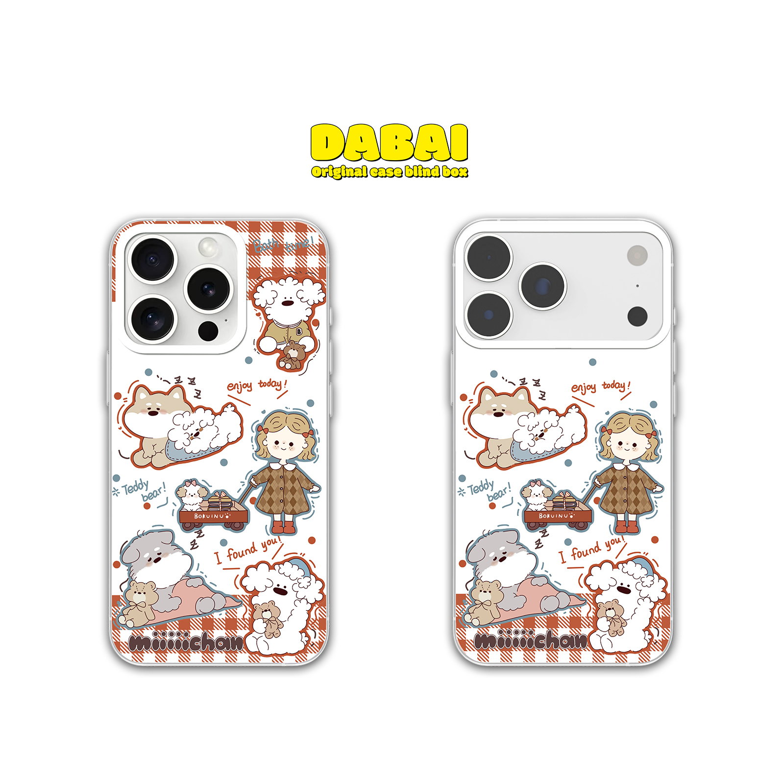 【DABAI】原创高端双层IMD磁吸壳卡通风创意潮玩适用苹果