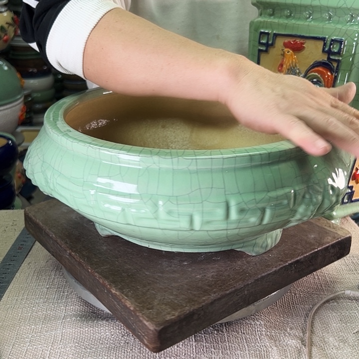 独***部泳坤堂石湾花盆陶瓷