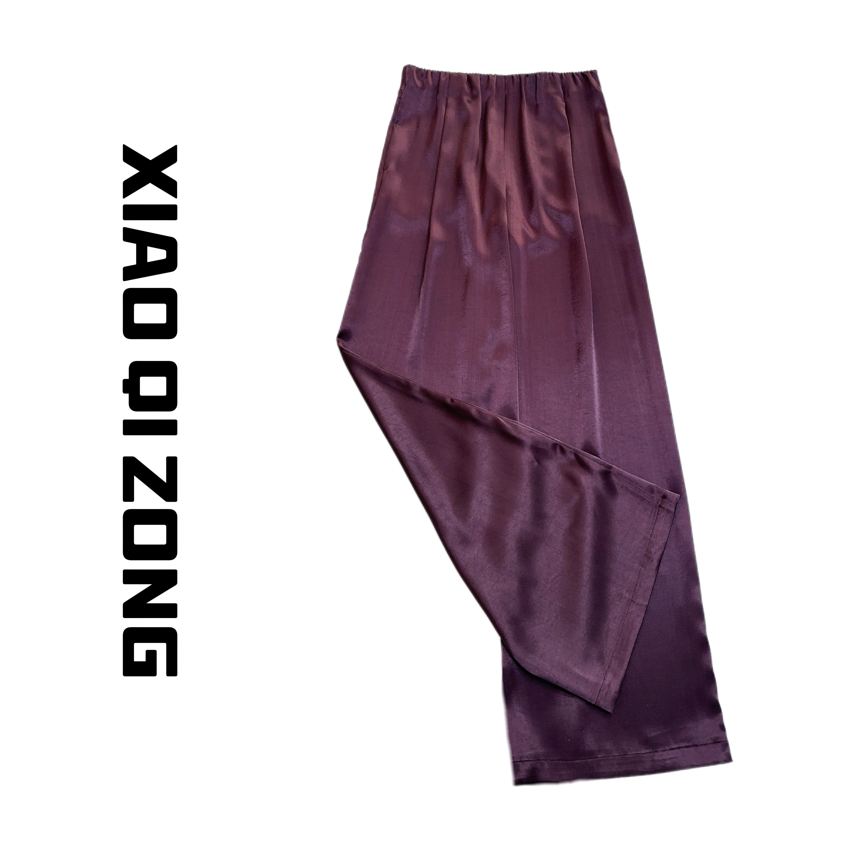 【小琪总】夏季松紧高腰醋酸凉凉裤夏季新款显瘦垂感百搭长裤5686