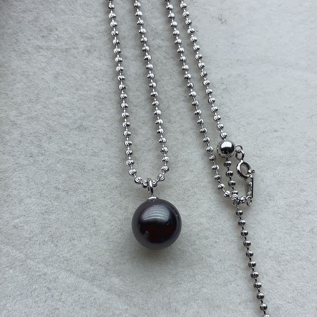 银S925镶嵌套链123海水珍珠