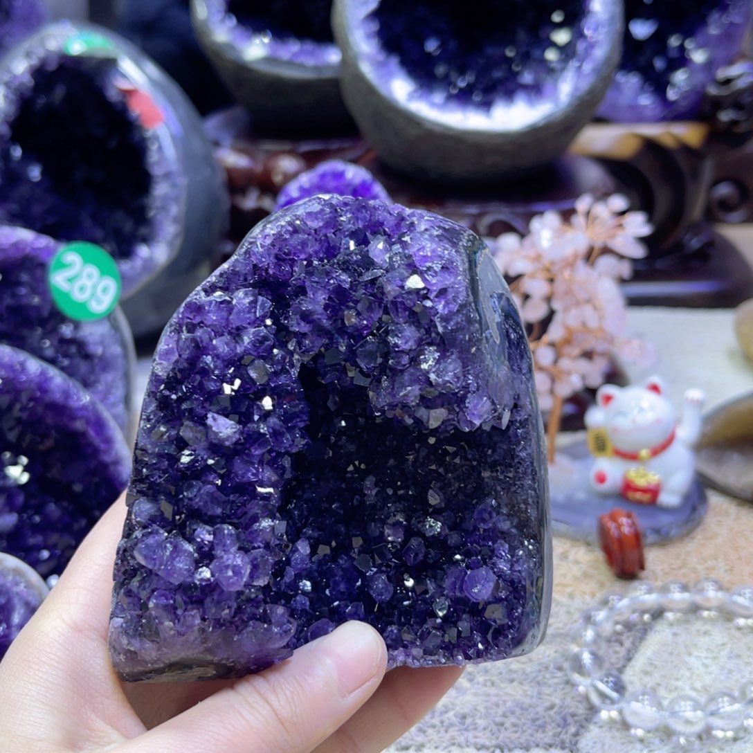 紫晶摆件未镶嵌紫水晶
