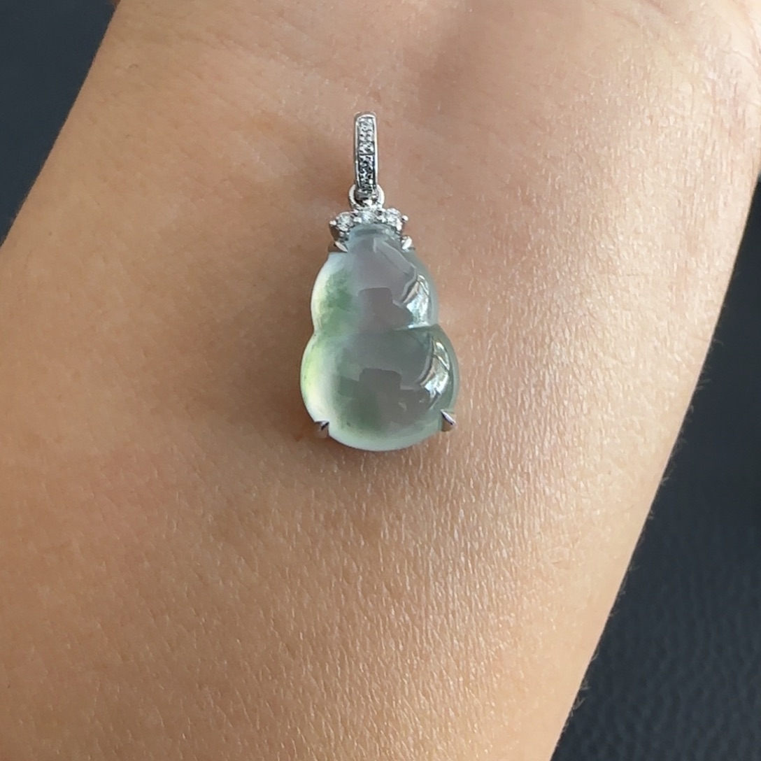 翡翠颈饰18K金镶嵌葫芦L