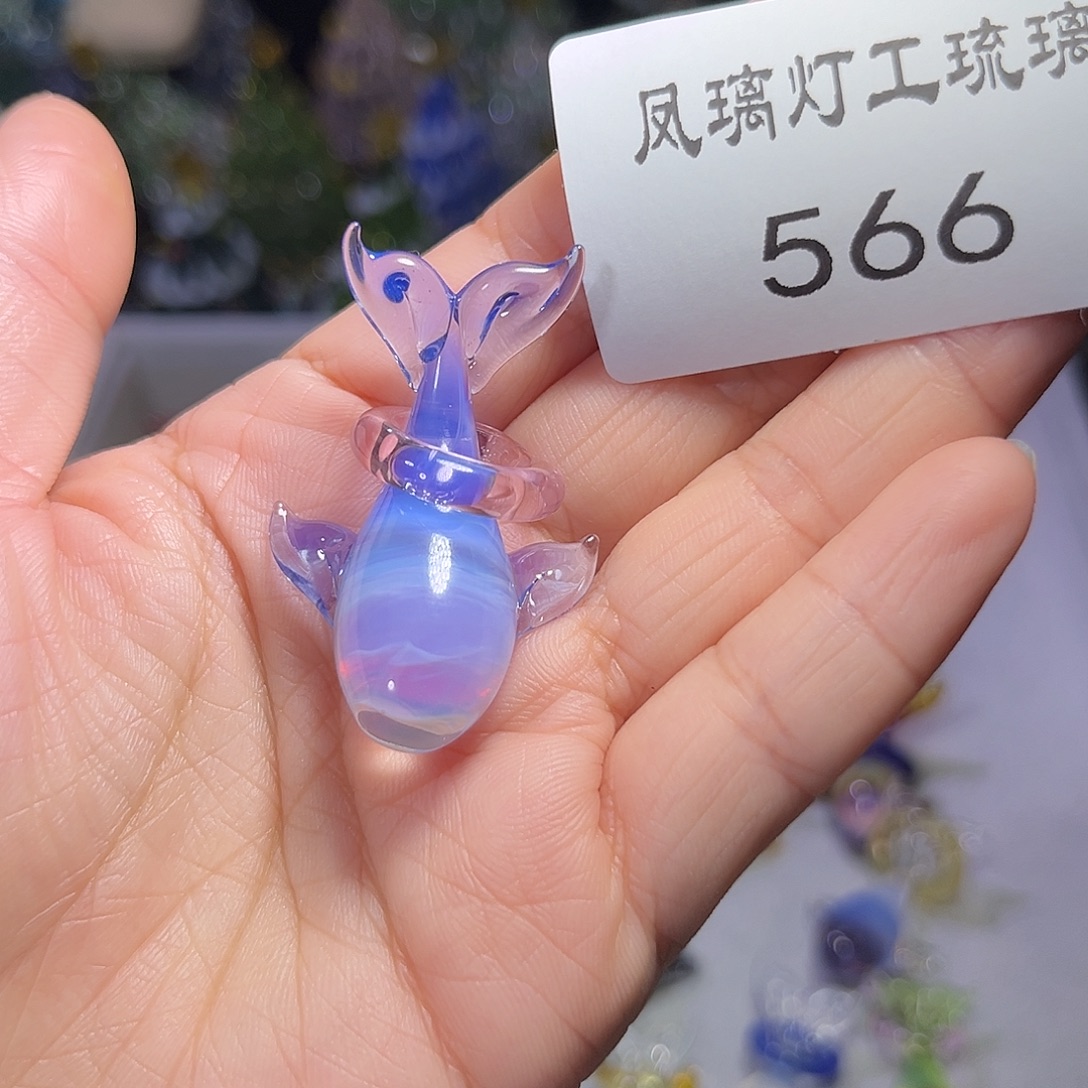 吊坠（不含链）玻璃566鲸鱼吊坠
