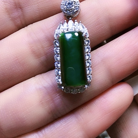 和田玉银S925镶嵌戒指