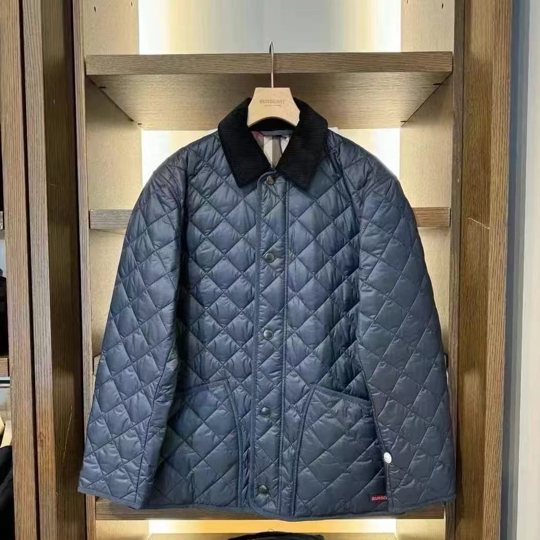 未使用 BURBERRY/博柏利 专柜新款经典菱格男士棉衣