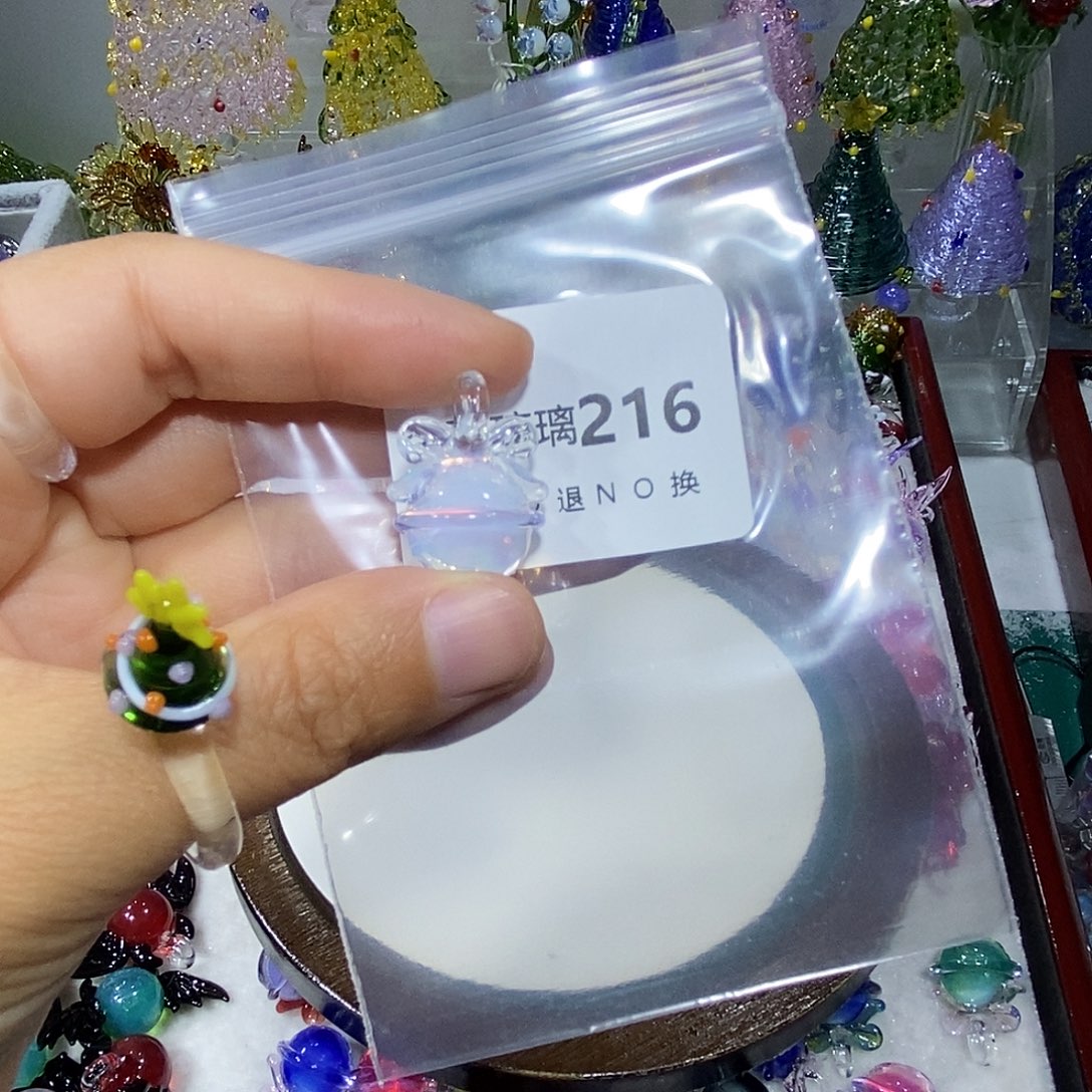 包***谷颈饰玻璃216白色铃铛