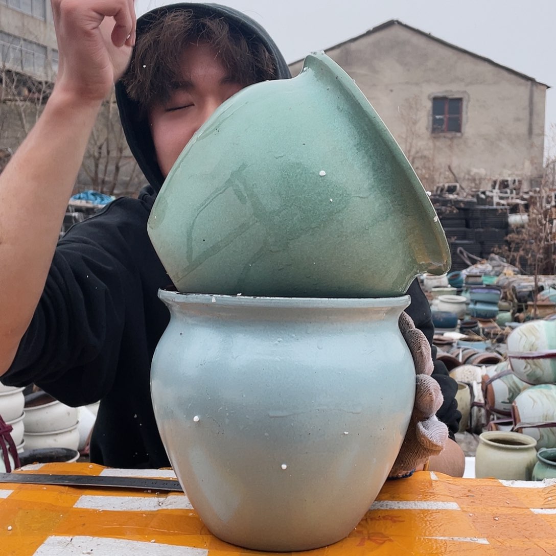 红陶宜兴紫砂花盆