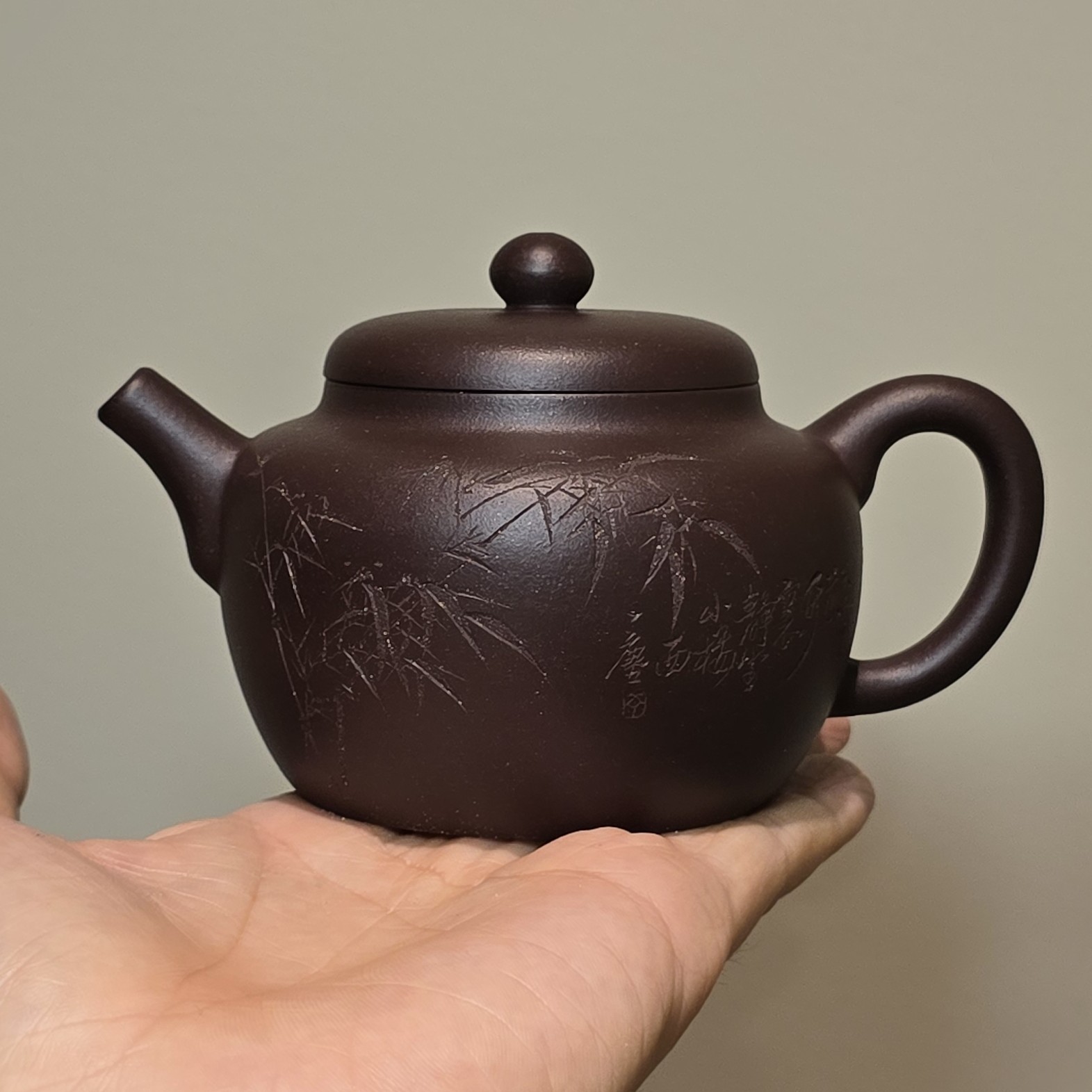 古莲子壶 约190cc 原矿老紫泥 手工紫砂壶 家用泡茶茶具