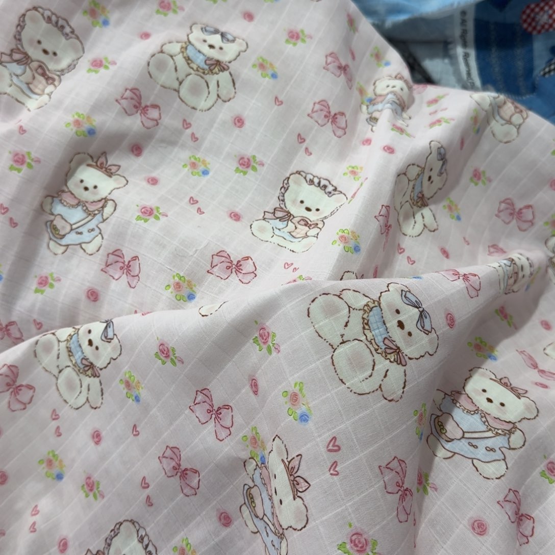 棉纯棉格纹双层纱1米价X1.67米宽E