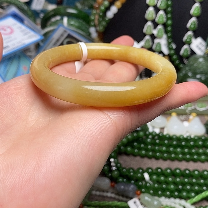 和田玉未镶嵌手镯58加