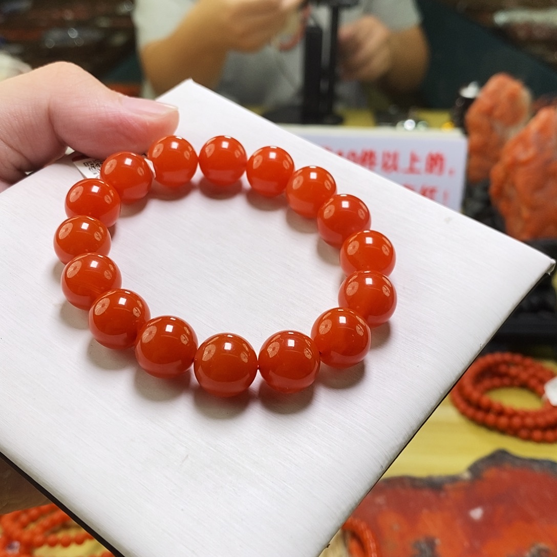 南红玛瑙未镶嵌手链