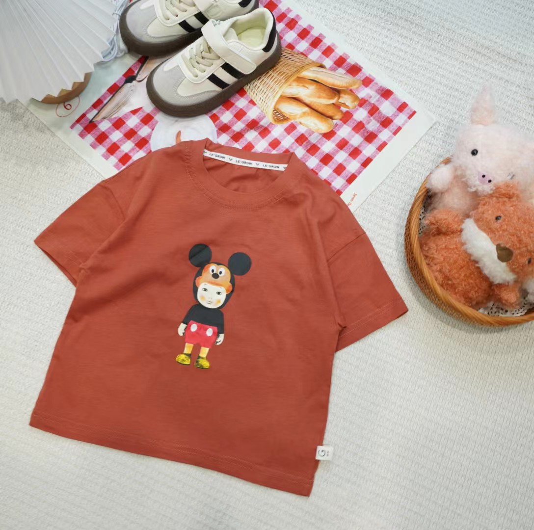 胡子头夏季男宝卡通小老鼠人偶短袖XQ007