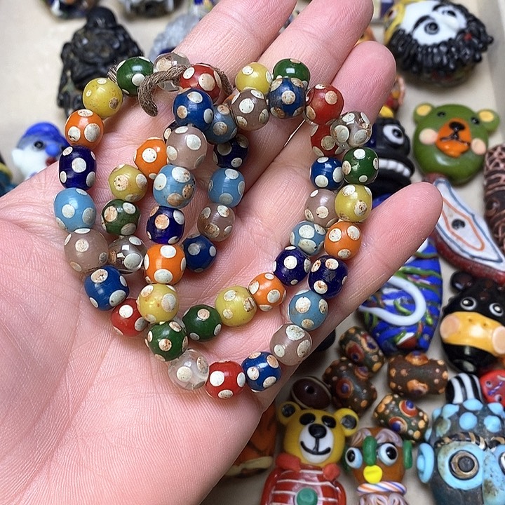 琉璃颈饰福利波点链子0001