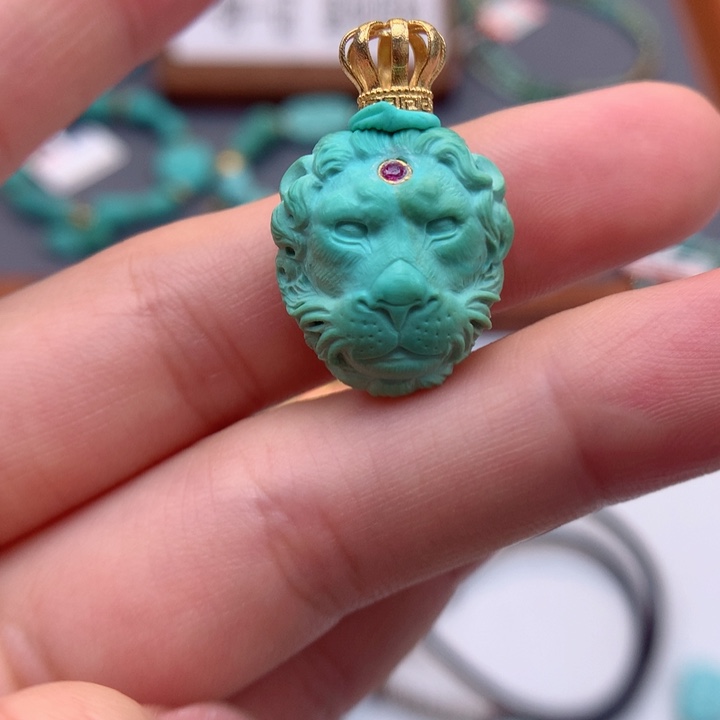 绿松石18K金镶嵌绿松石配饰