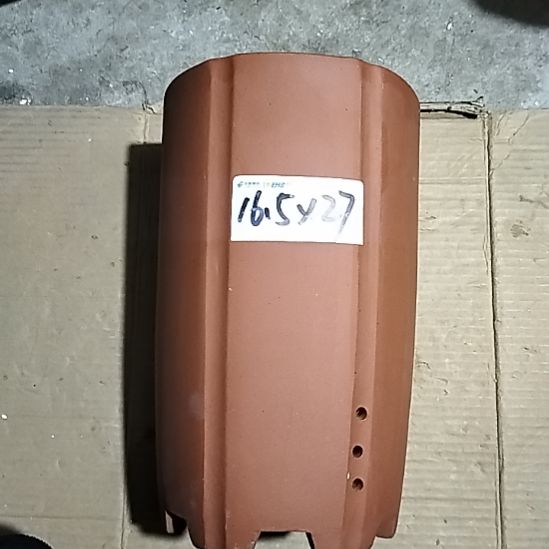 紫砂红泥抽角六方