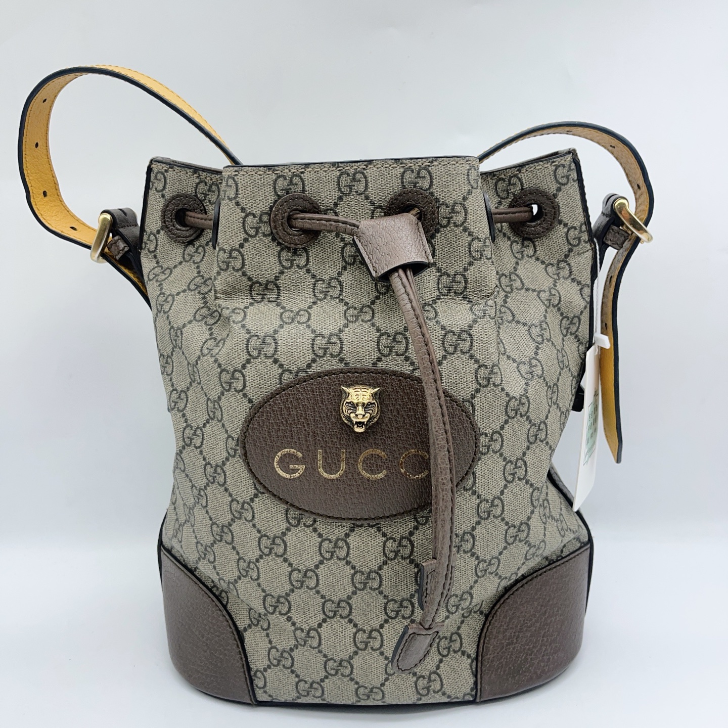 95新 GUCCI/古驰  老花水桶包 1507 3381