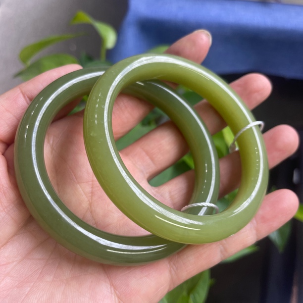 纯天然新疆和田玉黄口手镯平安镯正圈国风百搭送礼多样性拍一发一