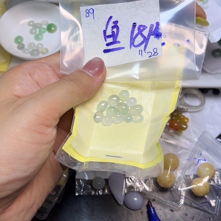 鱼***鱼定制翡翠未镶嵌不