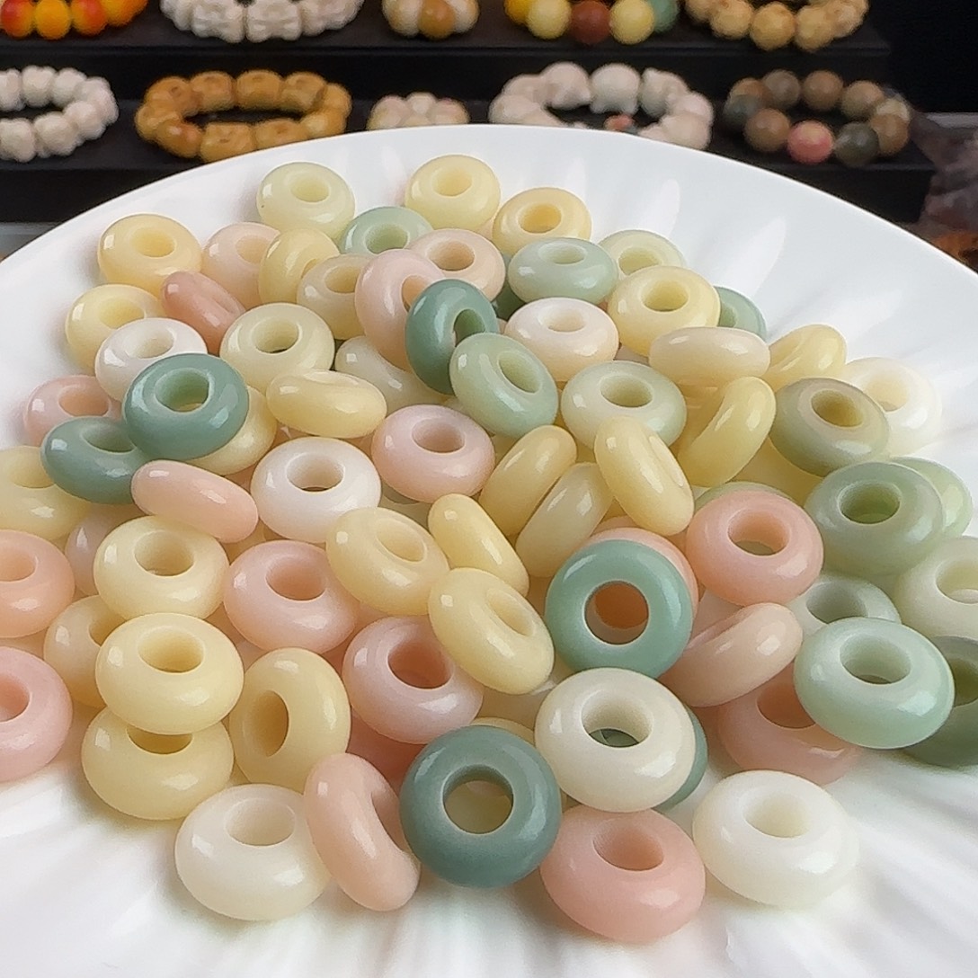 菩提根/象牙果吊坠卡14玛卡龙甜甜圈100颗批发