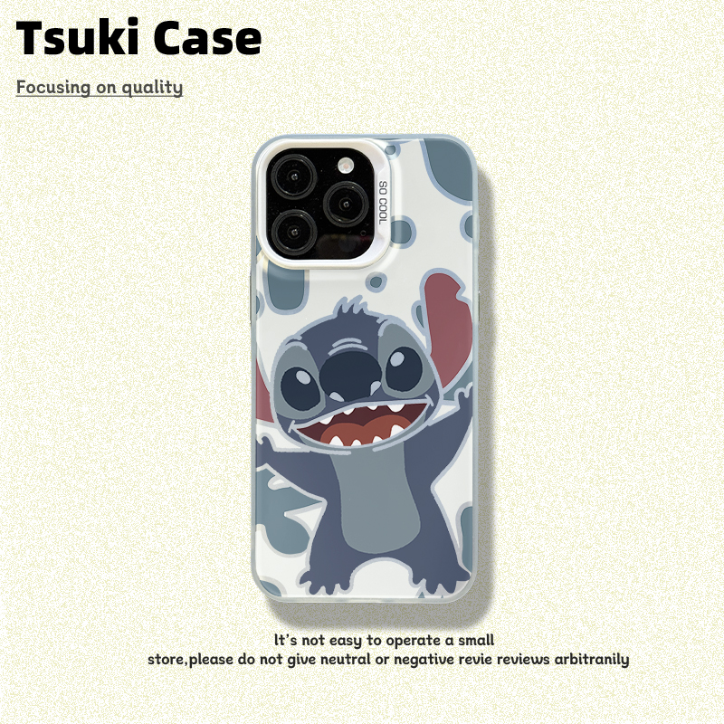 【彩银】卡通史迪仔适用于苹果16promax华为vivo小米oppo防摔手机壳