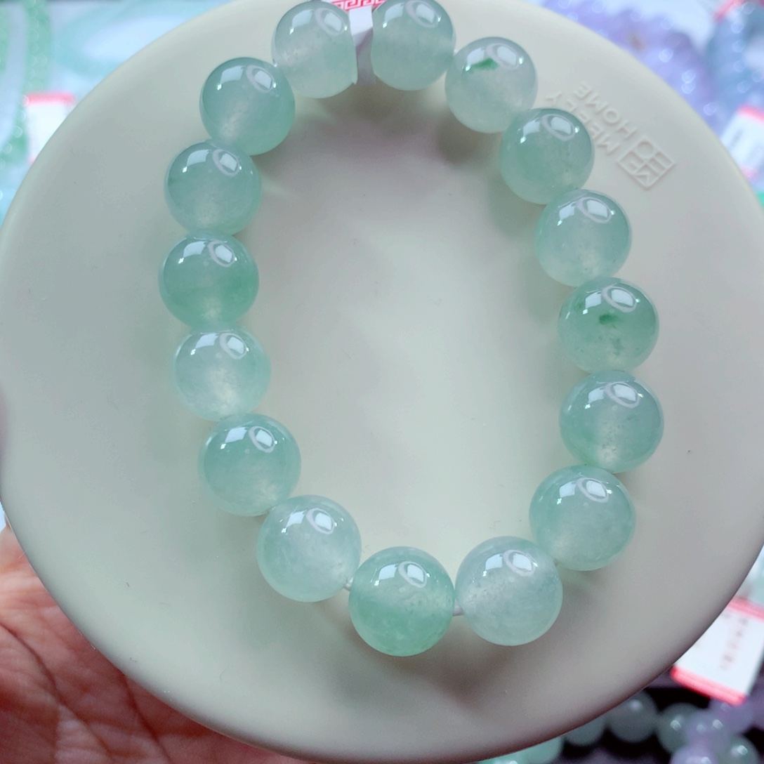 翡翠未镶嵌手链卡12.7