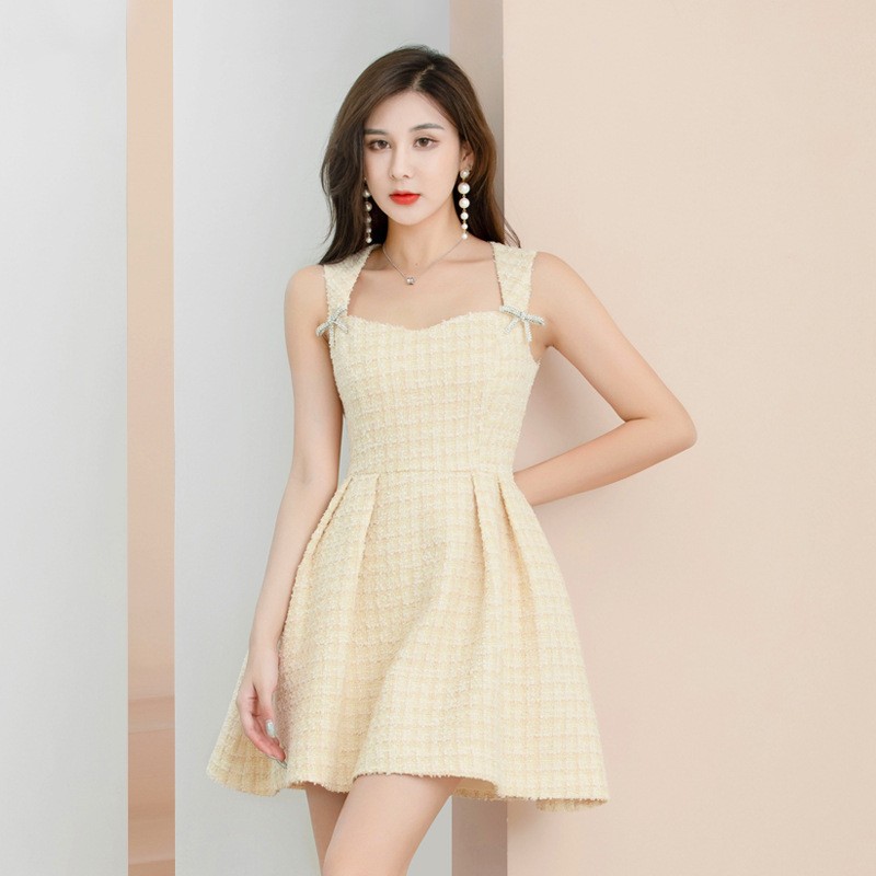 【19】2025夏季新款高级感立体蝴蝶结领连衣裙