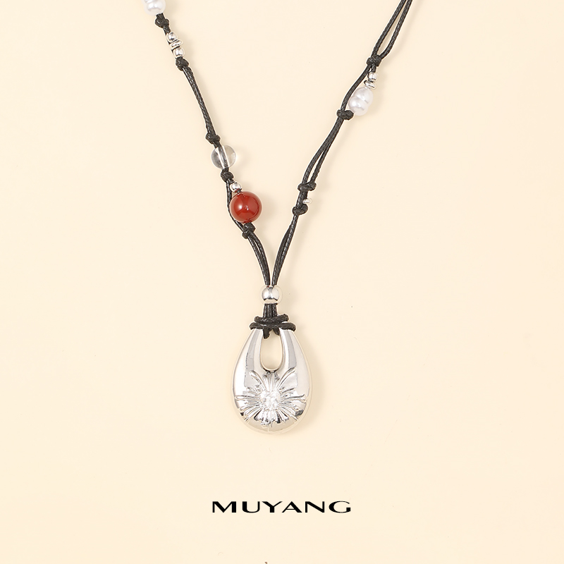 muyang/慕阳 铜合金锆石项链 气质小众简约时尚含星项链