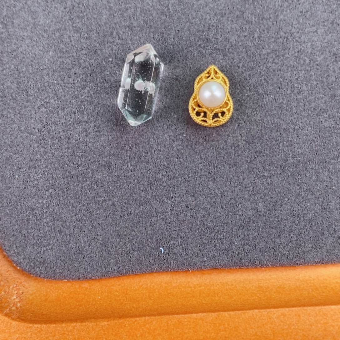 水晶珠宝半成品银S925镀金镶嵌