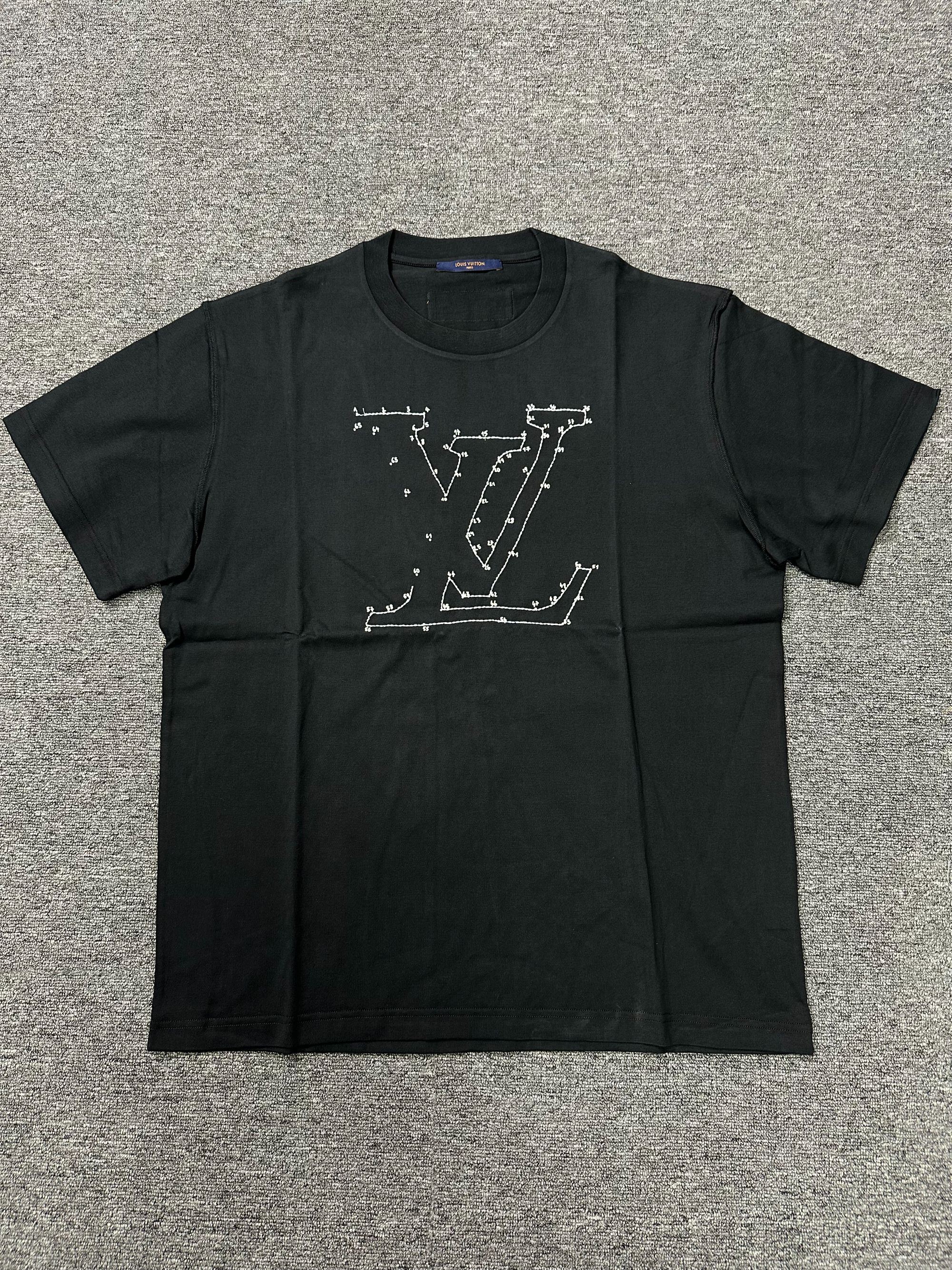 未使用 LouisVuitton/路易威登 全新LV黑素描短袖